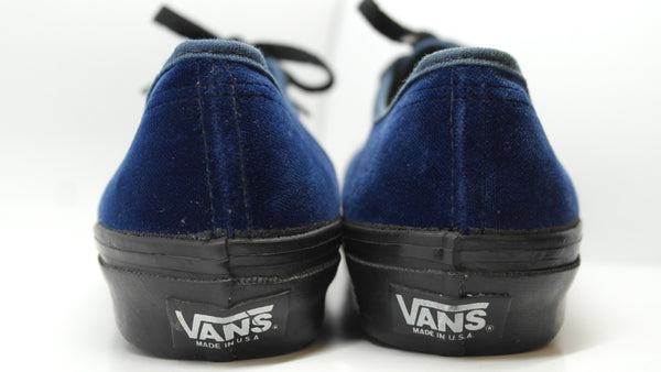 Navy blue velvet vans cheap