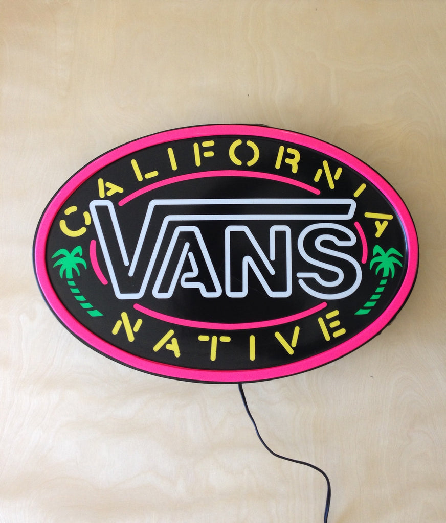 vintage vans california native neon sign (location usa)