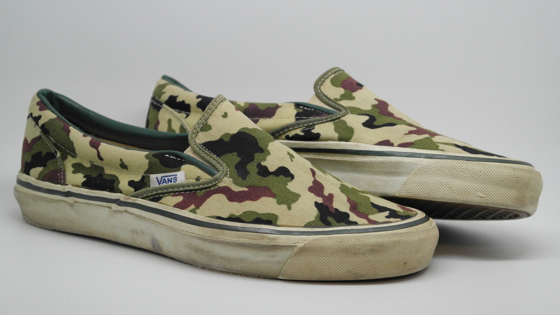 VAN スタジャン　vintage Vintage Vans Circa 1990 Style #98 Slip On Shoes Print Men's